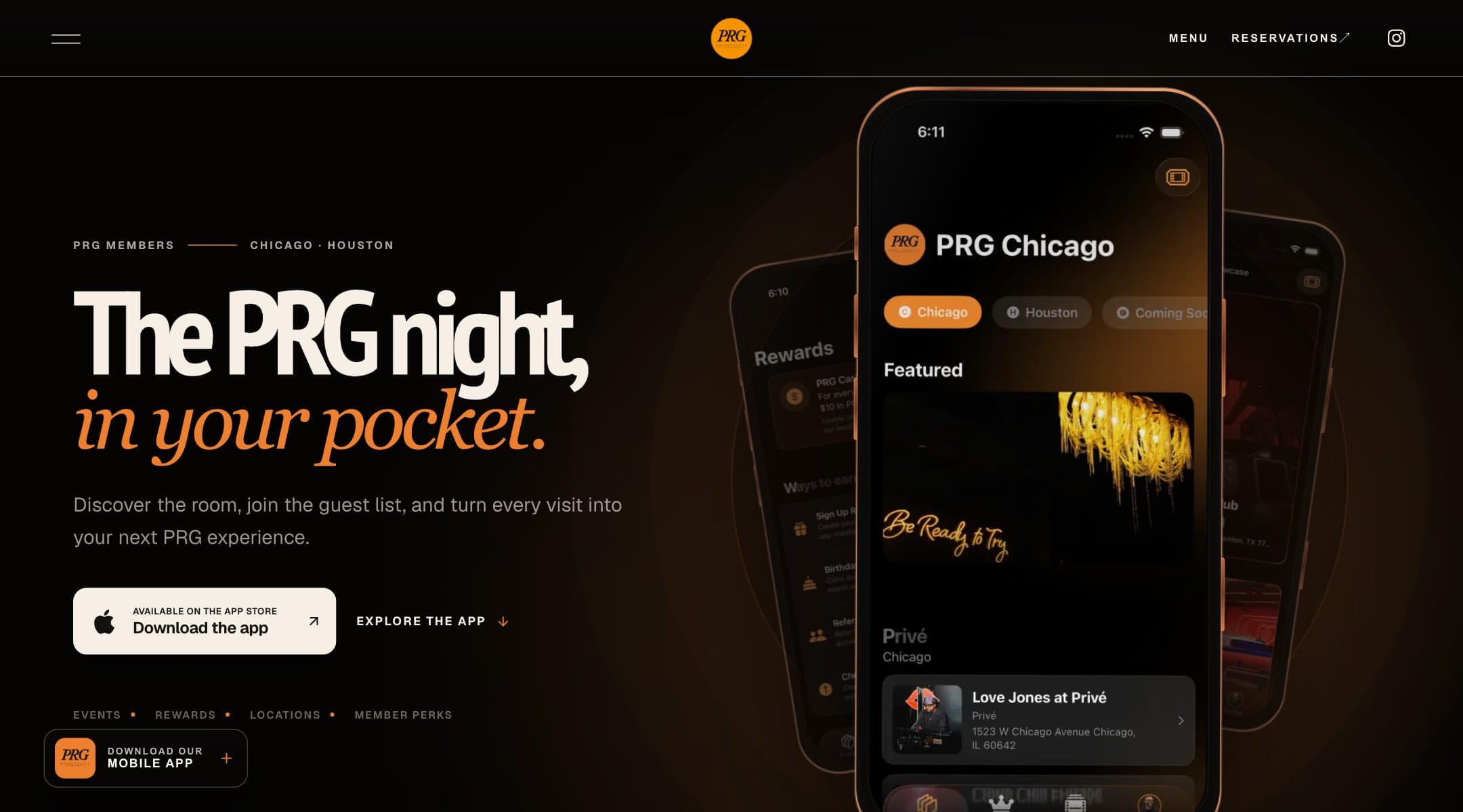 PRG Members website preview